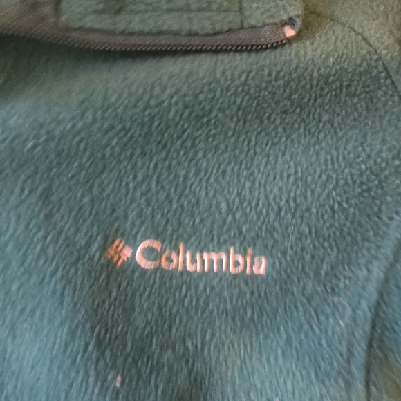 Columbia Green Full-Zip Fleece Jacket, XL Womens, Logo, GUC, Outdoor Chic - Picture 10 of 12
